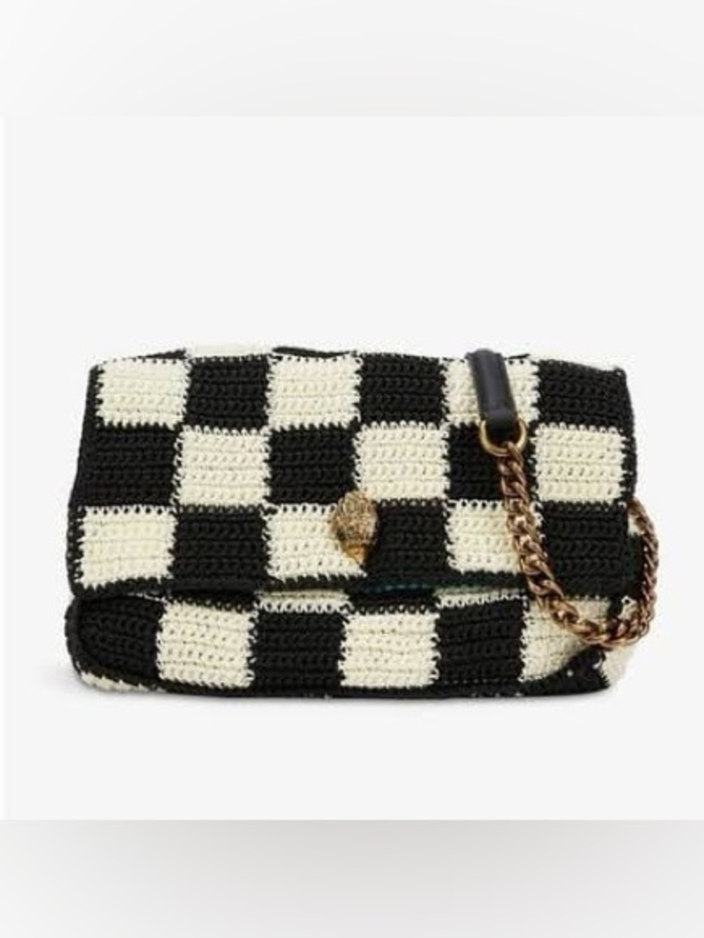 Kurt Geiger Black & White Crocheted Kensington (Large)